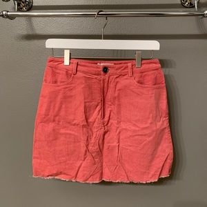 Pink Corduroy Skirt